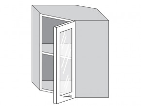 1.60.3у Шкаф настенный (h=720) угловой на 600мм со стекл. дверцей в Екатеринбурге - magazinmebeli.ru | фото