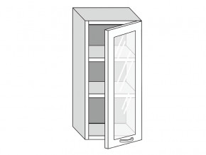 19.40.3 Шкаф настенный (h=913) на 400мм с 1-ой стекл. дверцей в Екатеринбурге - magazinmebeli.ru | фото