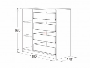 Комод 9 фант венге-млечный дуб в Екатеринбурге - magazinmebeli.ru | фото 2