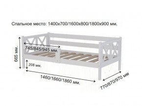 Кровать софа Аист-3 Классика белый 1400х700 мм в Екатеринбурге - magazinmebeli.ru | фото 2