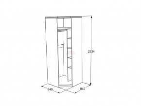 Шкаф 1-но створчатый угловой Ольга 13 в Екатеринбурге - magazinmebeli.ru | фото 2