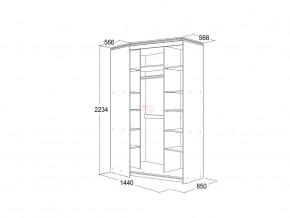 Шкаф купе угловой правый Ольга 13 в Екатеринбурге - magazinmebeli.ru | фото 2