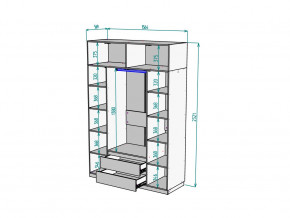 Шкаф Malta light H302 с антресолью HA4 Белый в Екатеринбурге - magazinmebeli.ru | фото 2