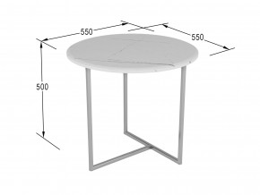 Стол журнальный Альбано белый мрамор в Екатеринбурге - magazinmebeli.ru | фото 2