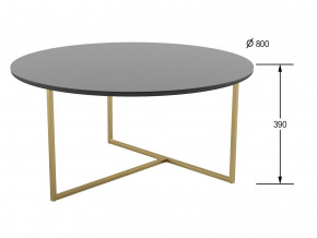 Стол журнальный Маджоре Glass черная Lacobel в Екатеринбурге - magazinmebeli.ru | фото 2