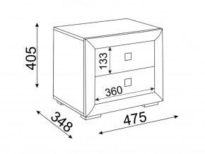 Тумба прикроватная Глэдис М30 в Екатеринбурге - magazinmebeli.ru | фото 2
